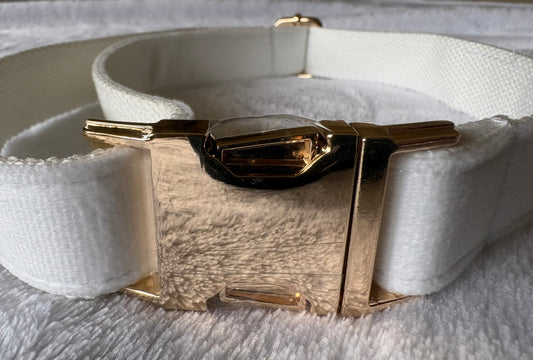 White Velvet Collar for Large Dogs